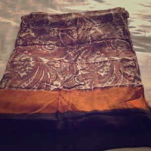Brown paisley scarf